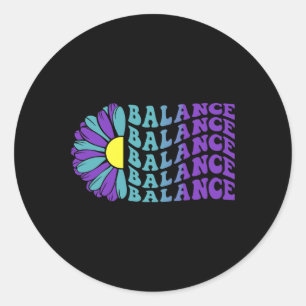Balance Life Suicide Prevention Mental Health Awar Classic Round Sticker