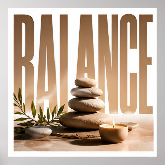 Balance Luxury Wellness Editorial Lifestyle Poster