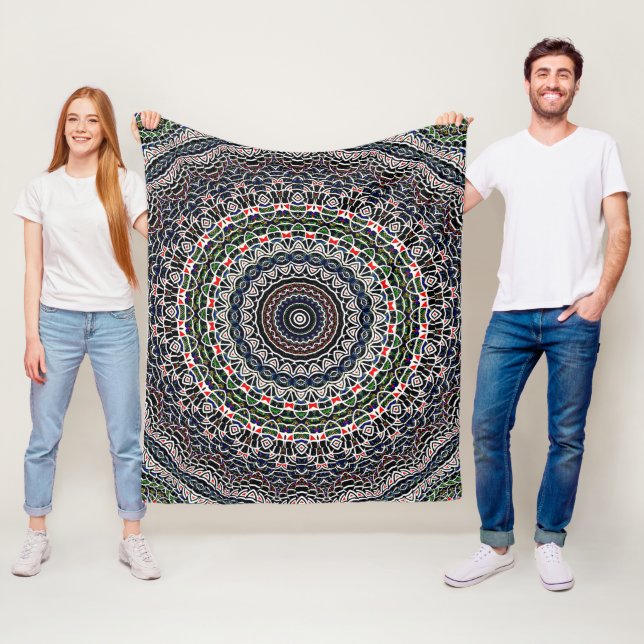 Balance Mandala Fleece Blanket (In Situ)