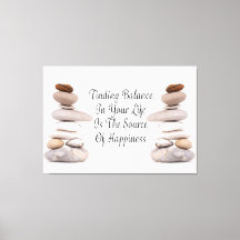 Balance of life zen stones slogan