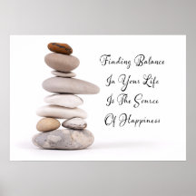 Balance of life zen stones slogan