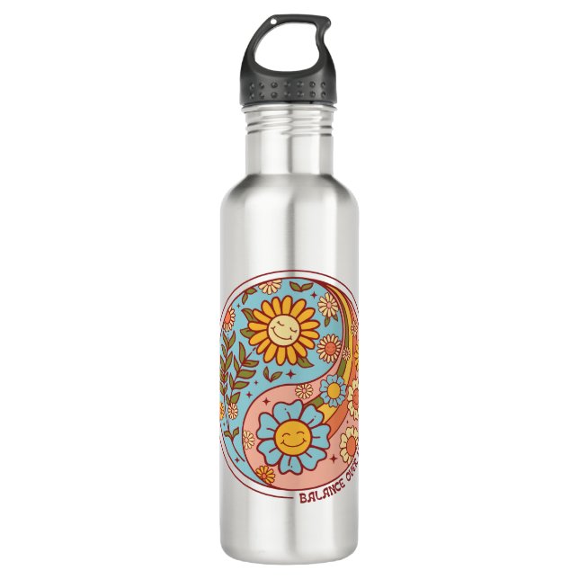 Balance over hustle 710 ml water bottle (Front)