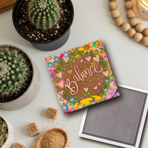 Balance Pretty Fun Floral Modern Inspirivity Magnet