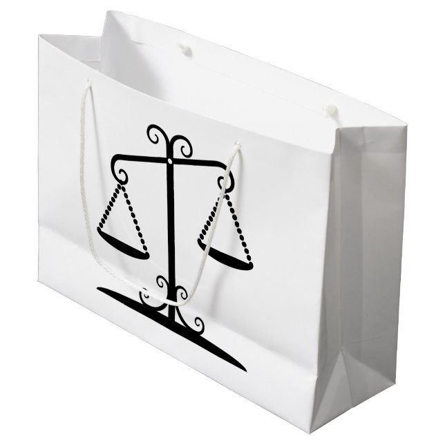 balance scales large gift bag (Front Angled)