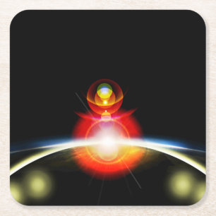 Balance square paper coaster