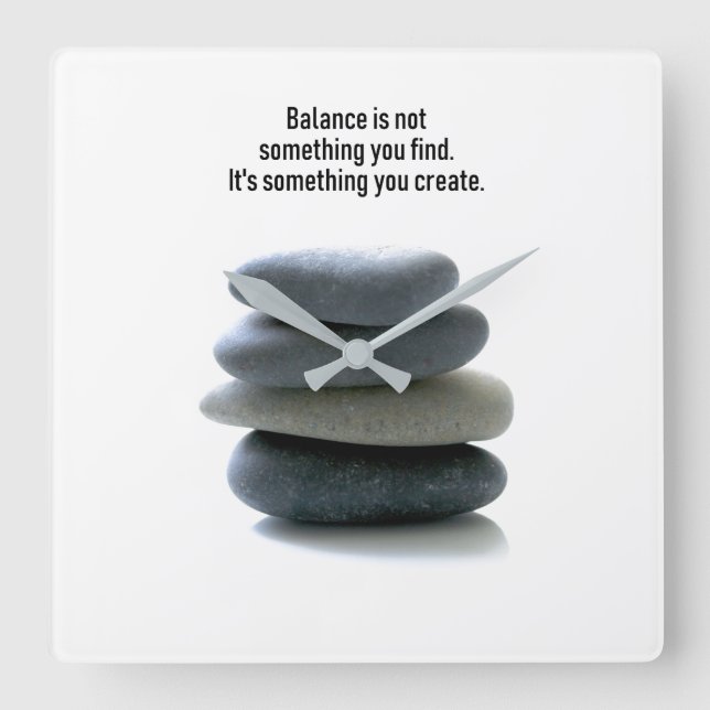 Balance Square Wall Clock (Front)