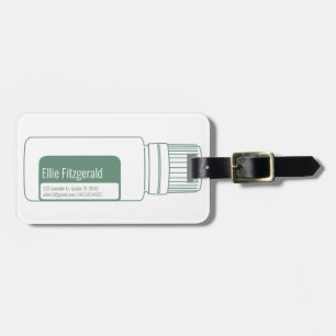 Balance Teal Essential Oil Bottle Luggage Tag