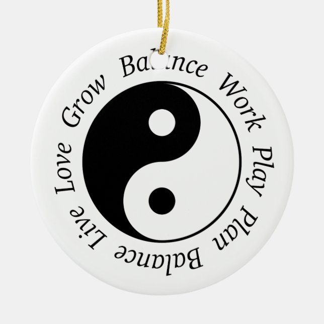 Balance Yin Yang Ornament (Front)