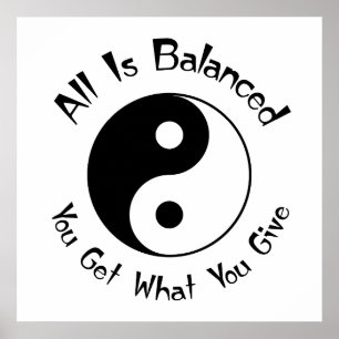 Balance Yin Yang Poster