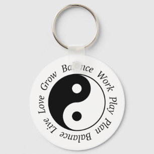 Balance Yin Yang Symbol Key Ring