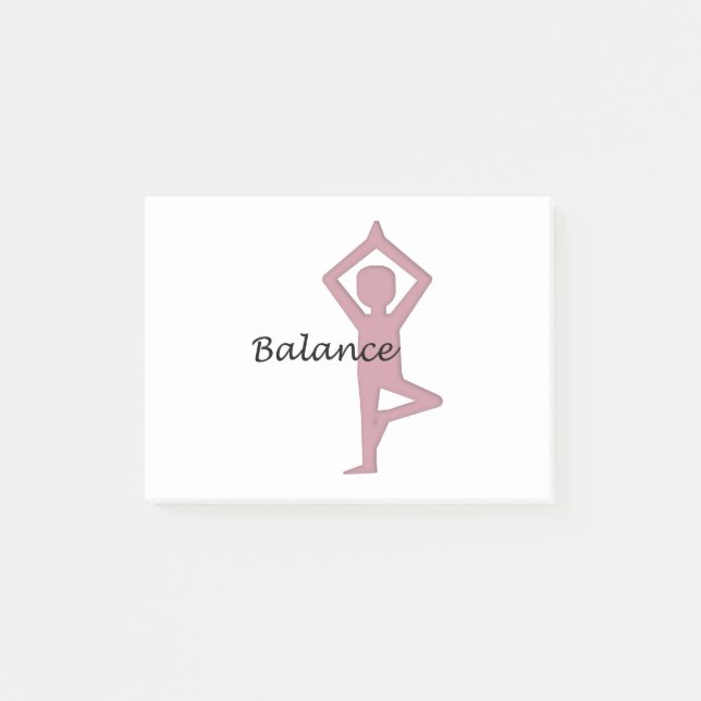 Balance Yoga Pose Post-it Notes (Front)