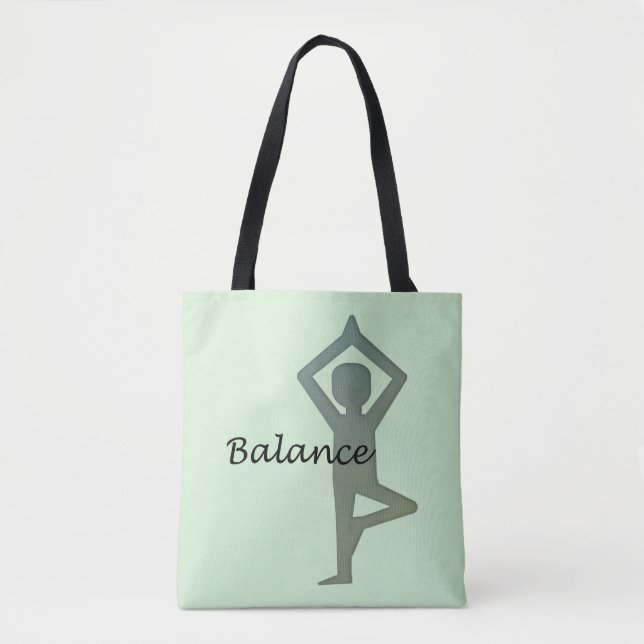 Balance Yoga Pose Tote Bag (Front)