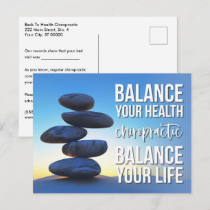 Balance Your Health & Life Chiropractic Recall Postcard