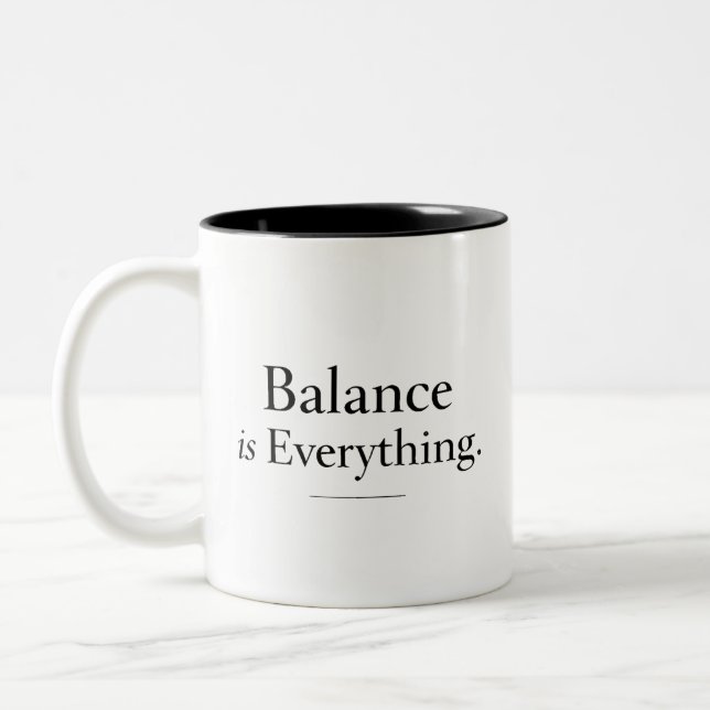 Balance Your Qi Mug  Minimalist Acupuncture Mug (Left)