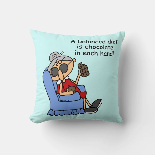 Balanced Chocolate Diet Cushion (Front)