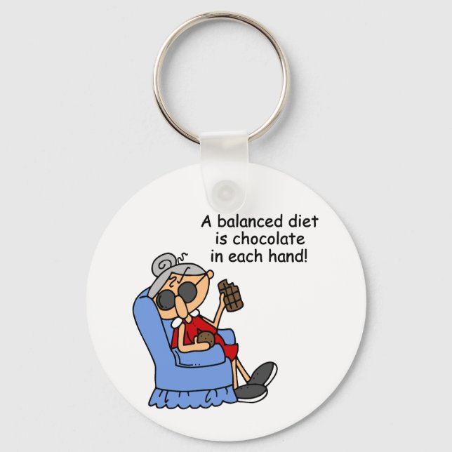 Balanced Chocolate Diet Key Ring (Front)