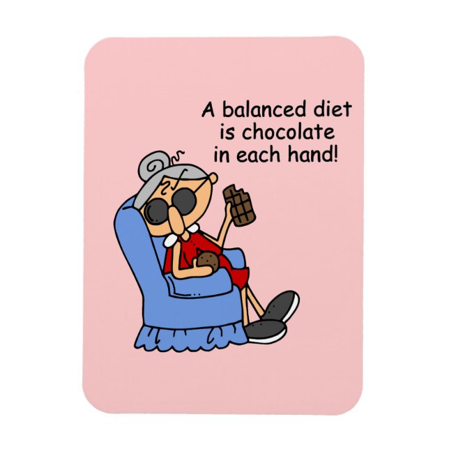 Balanced Chocolate Diet Magnet (Vertical)
