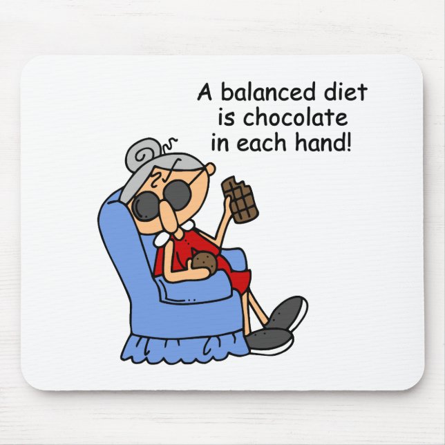 Balanced Chocolate Diet Mouse Pad (Front)