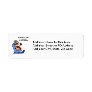 Balanced Chocolate Diet Return Address Label