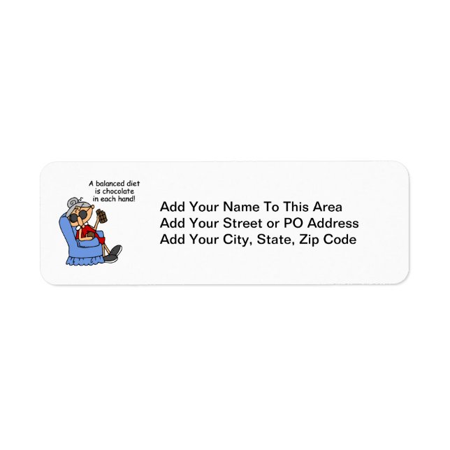 Balanced Chocolate Diet Return Address Label (Front)