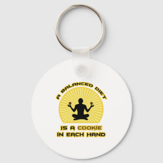 Balanced Diet: Cookie in Each Hand Key Ring