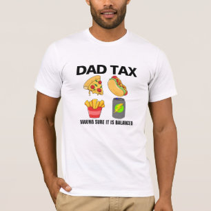 Balanced Diet Junk Food Collage   Dad Tax Branded  T-Shirt