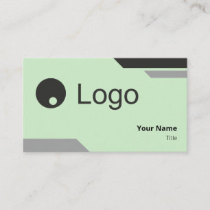 Balanced Grayscale Classic Dual Stripes Graphic Business Card