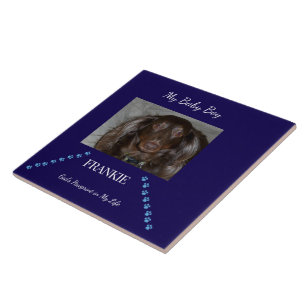 Balanced Pawprint Blessing Keepsake Ceramic Tile