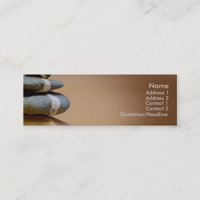 Balanced Pebbles Mini Business Card (Front)