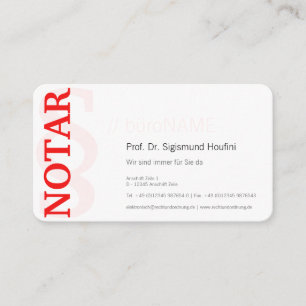 Balanced red and black business card