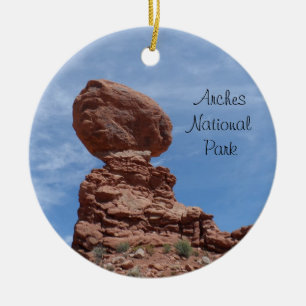 Balanced Rock- Arches National Park Ceramic Tree Decoration