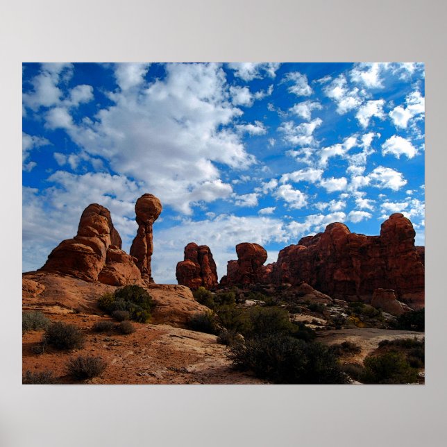 Balanced Rock, Arches National Park, Utah Poster (Front)