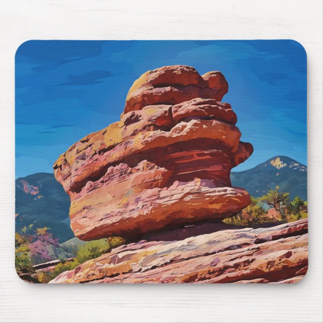 Balanced Rock at Garden of the Gods Mouse Pad (Front)
