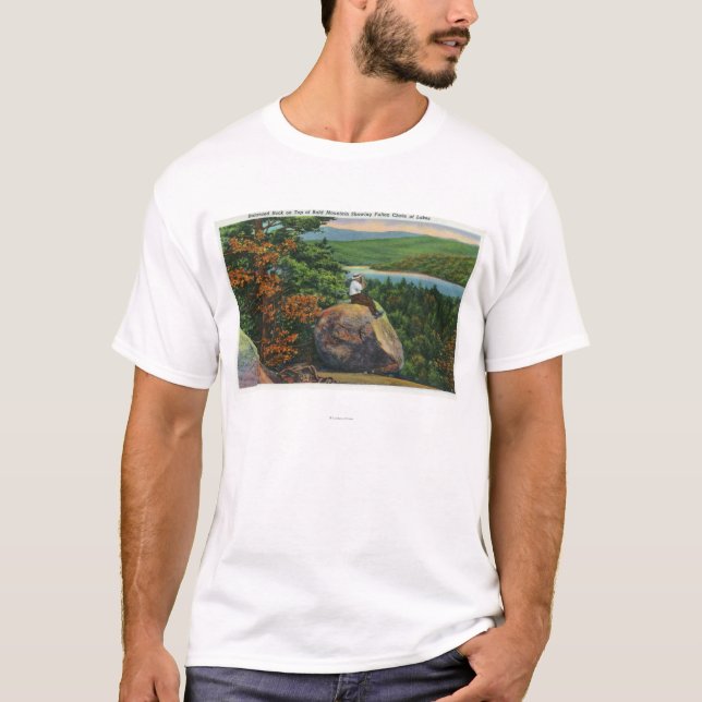 Balanced Rock View of Fulton Chain of Lakes T-Shirt (Front)
