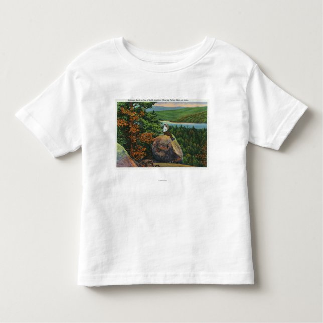 Balanced Rock View of Fulton Chain of Lakes Toddler T-Shirt (Front)