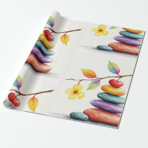 Balanced stones wrapping paper