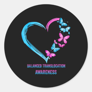 Balanced Translocation Heart Awareness Gifts  Classic Round Sticker