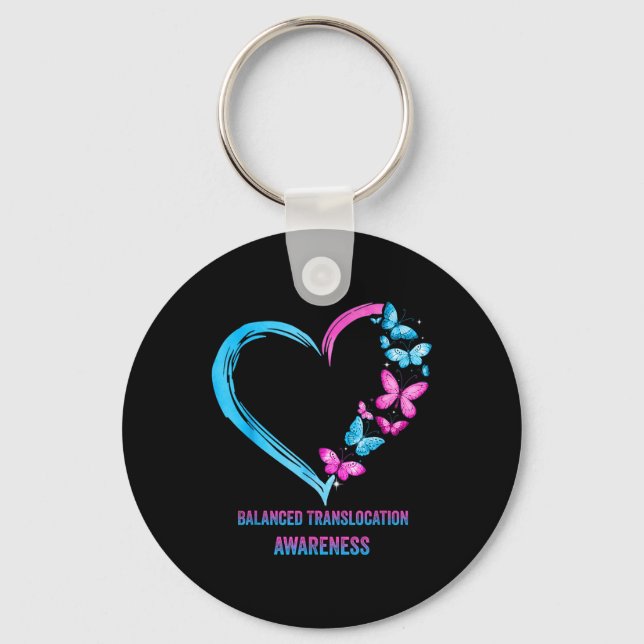 Balanced Translocation Heart Awareness Gifts  Key Ring (Front)