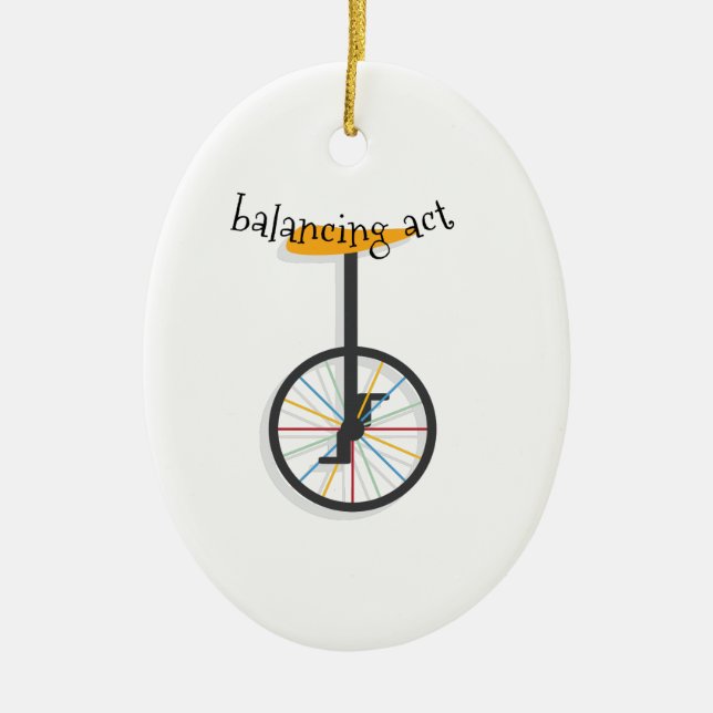 Balancing Act Ceramic Tree Decoration (Front)