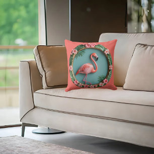 Balancing Flamingo Cushion