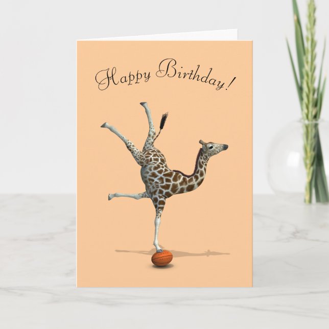 Balancing Giraffe Card (Front)