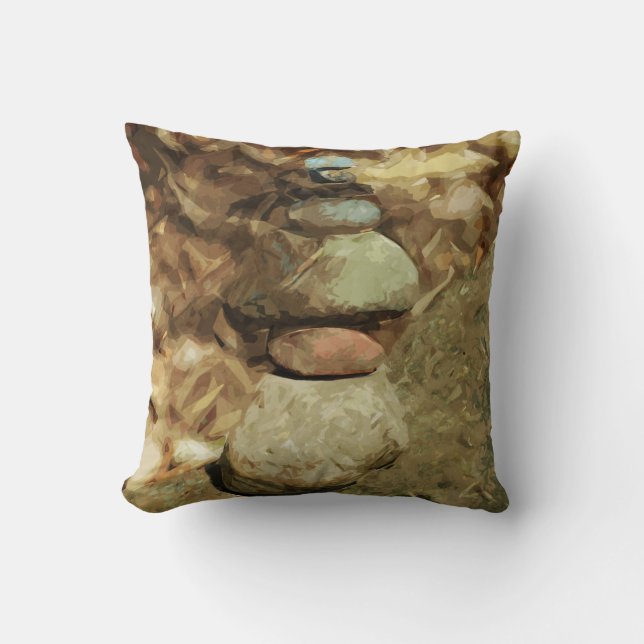 Balancing Rocks Abstract Impressionism Cushion (Front)