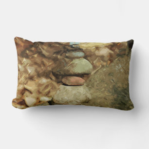 Balancing Rocks Abstract Impressionism Lumbar Cushion