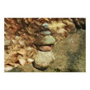 Balancing Rocks Abstract Impressionism Photo Print