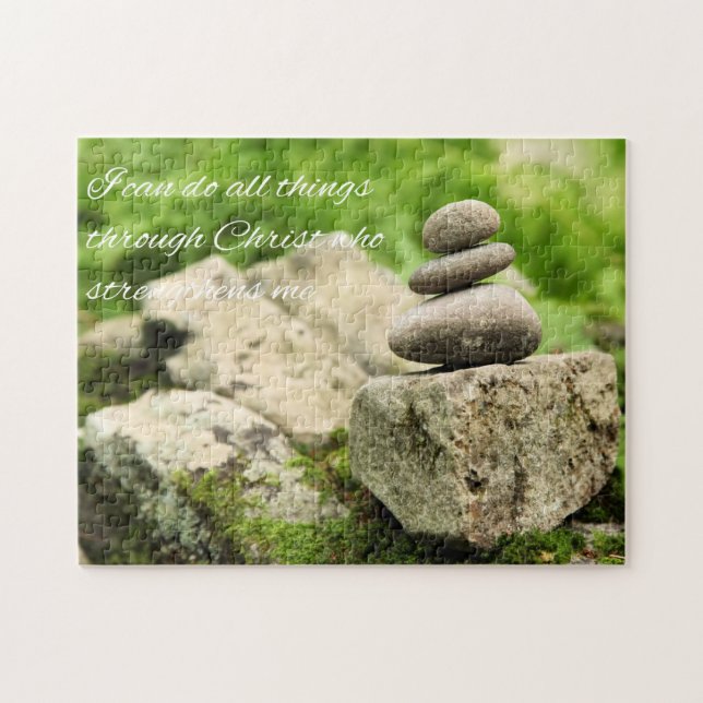 Balancing Rocks  Philippians 4:13 Jigsaw Puzzle (Horizontal)