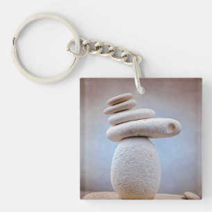 Balancing Stones Square + your ideas Key Ring
