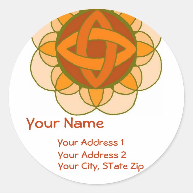 "Balancing the Sacral Chakra" Address Label (Front)