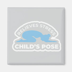 Balasana Child’s Pose • Relieves Stress Yoga Magnet