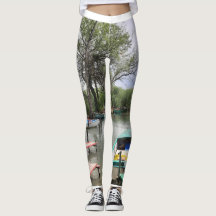 Balaton - Boat and nature leggings for women