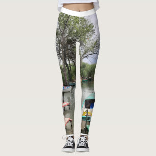 Balaton - Boat and nature leggings for women